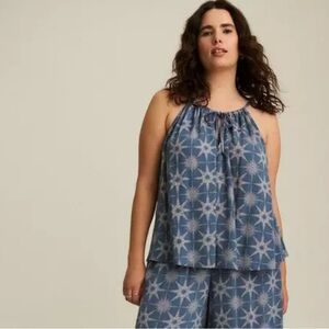 Torrid Festi Crinkle Gauze Halter Top